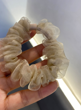 轻柔不伤发网纱小肠圈高弹耐用