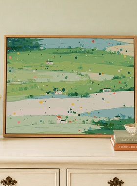 小众山野风景diy数字油画装饰画