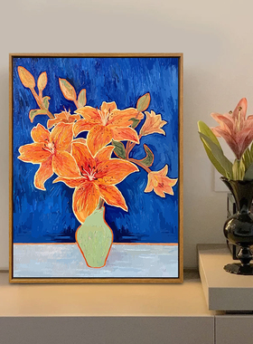 高级小众花卉diy数字油画装饰画