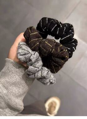 甜美条纹大肠发圈加粗弹力