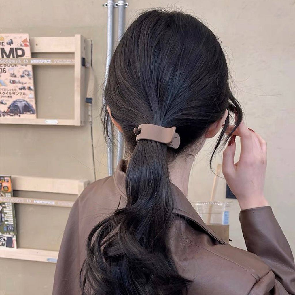 简约纯色色调发夹后脑勺盘发夹子高级感网红扎丸子头高马尾头饰,淘宝优惠券,粉丝福利购,淘宝优惠卷