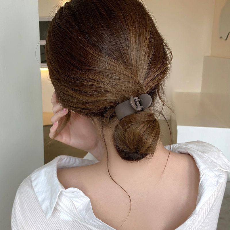 简约纯色色调发夹后脑勺盘发夹子高级感网红扎丸子头高马尾头饰,淘宝优惠券,粉丝福利购,淘宝优惠卷