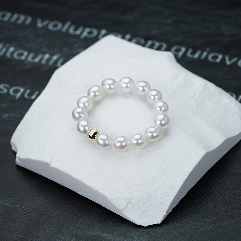 Zunding Pearl-18K freshwater pearl millet bead ring 3-4mm-ZD