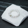 Zunding Pearl-18K freshwater pearl millet bead ring 3-4mm-ZD
