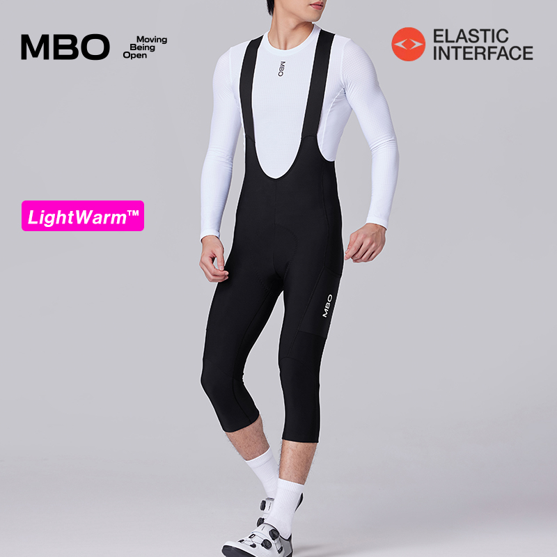 MBO LightWarm™男子秋冬储物抓绒背带骑行七分裤双箭头T167C - 图1