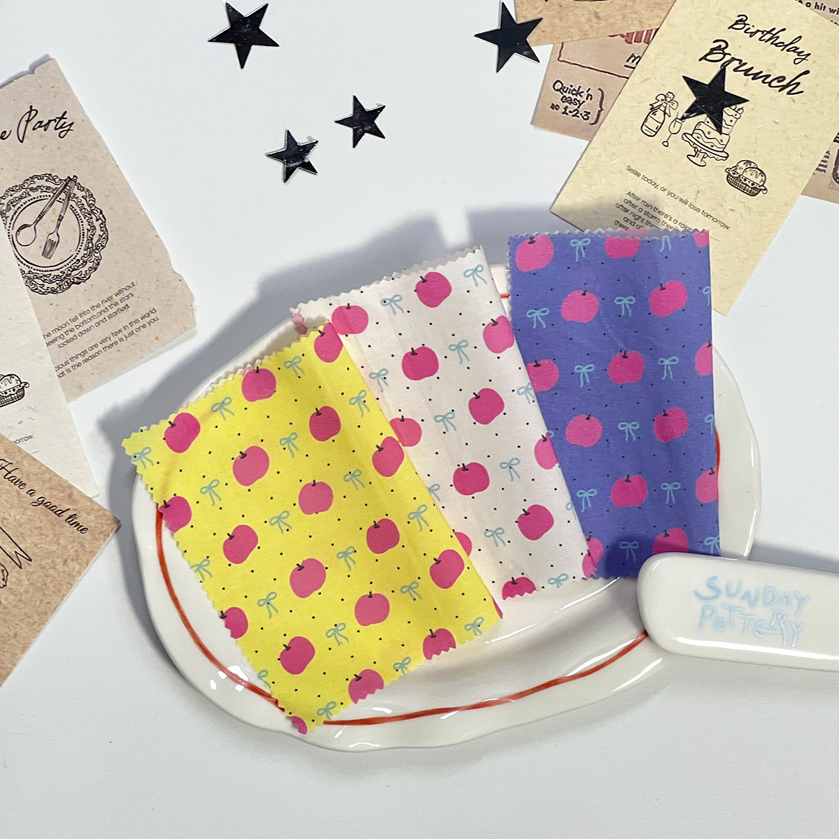 原创插画卡通撞色苹果蝴蝶结波点60支娃衣手工宠物发圈服装面料,淘宝优惠券,粉丝福利购,淘宝优惠卷