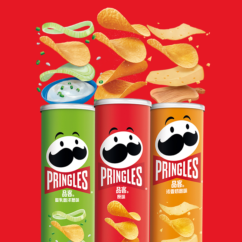 品客(pringles)膨化酸奶洋葱小零食 pringles品客食品膨化食品