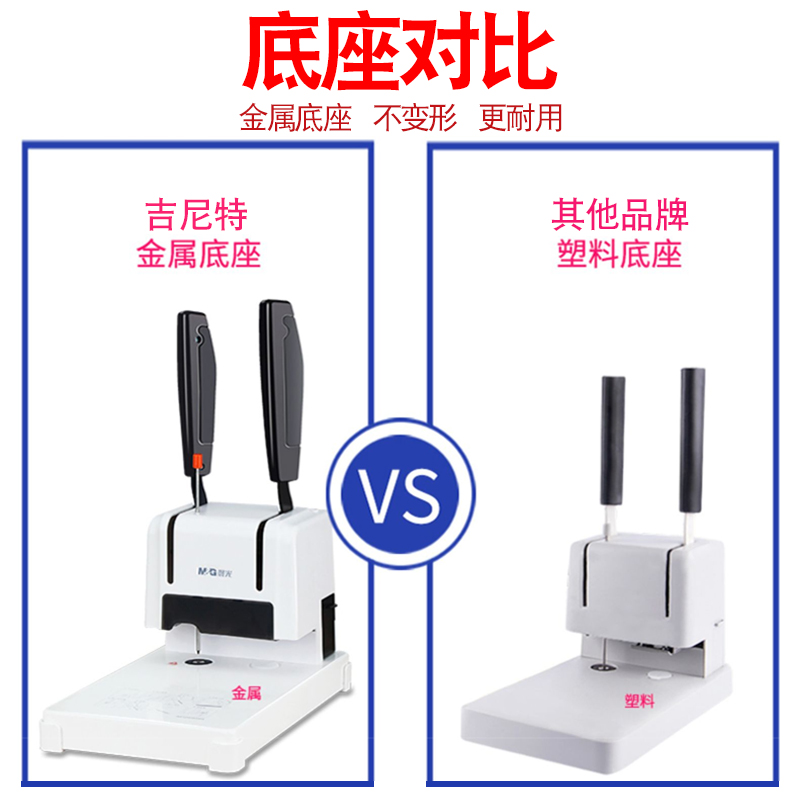 会计凭证装订机胶装机小型办公电动省力铆管自动档案账本文件票据卷宗资料小册子文书打孔机40mm财务装订机-图1