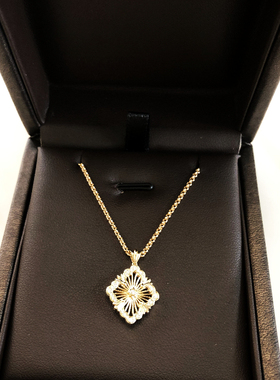 18K金布契拉opera复古满钻项链