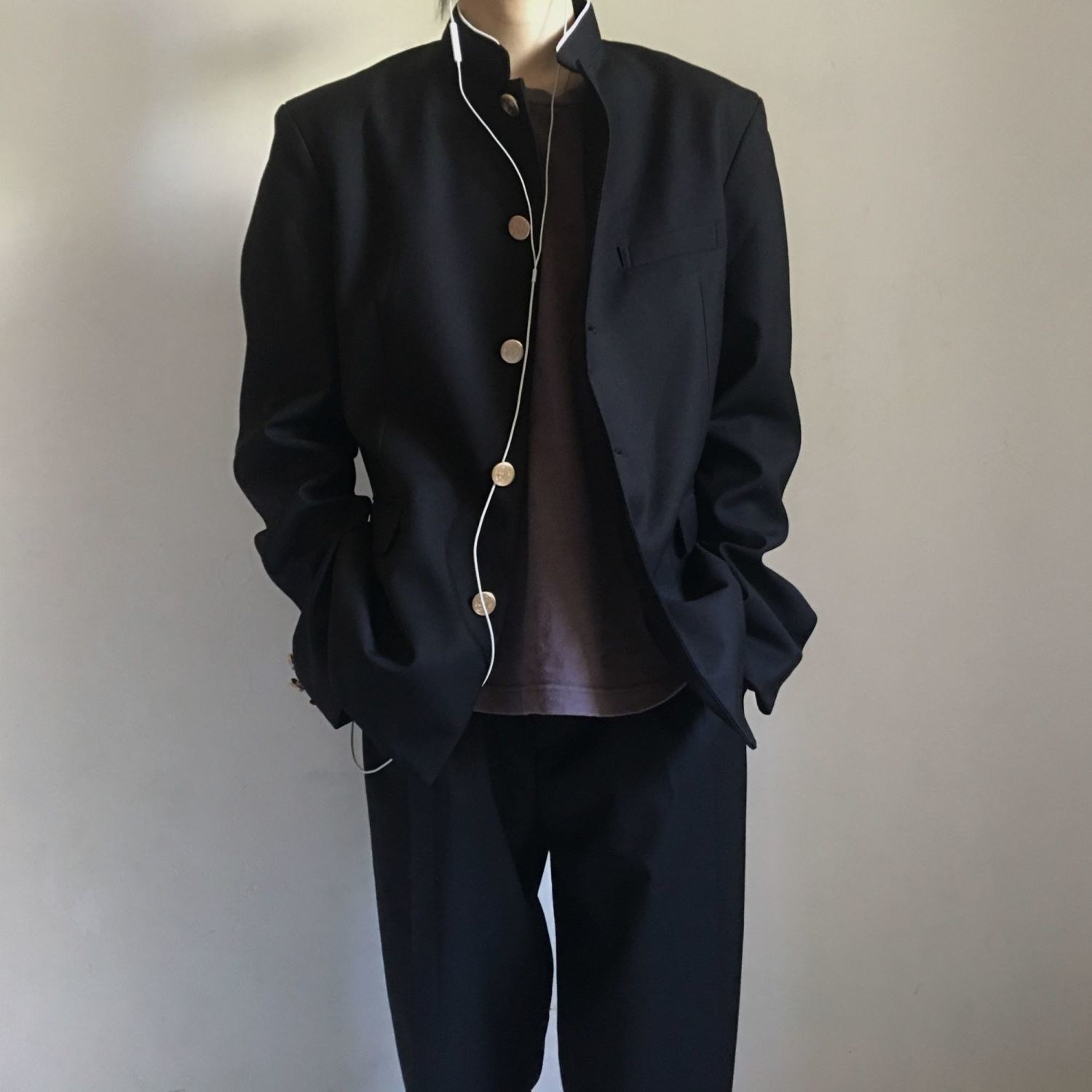 2023春季新款日系热血高校制服套装中山装外套男痞帅百搭学生班服