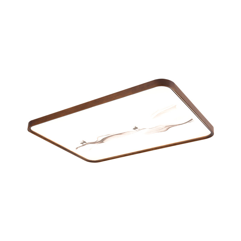 新中式客厅灯实木led吸顶灯长方形大厅灯超薄简约卧室书房灯具,淘宝优惠券,粉丝福利购,淘宝优惠卷