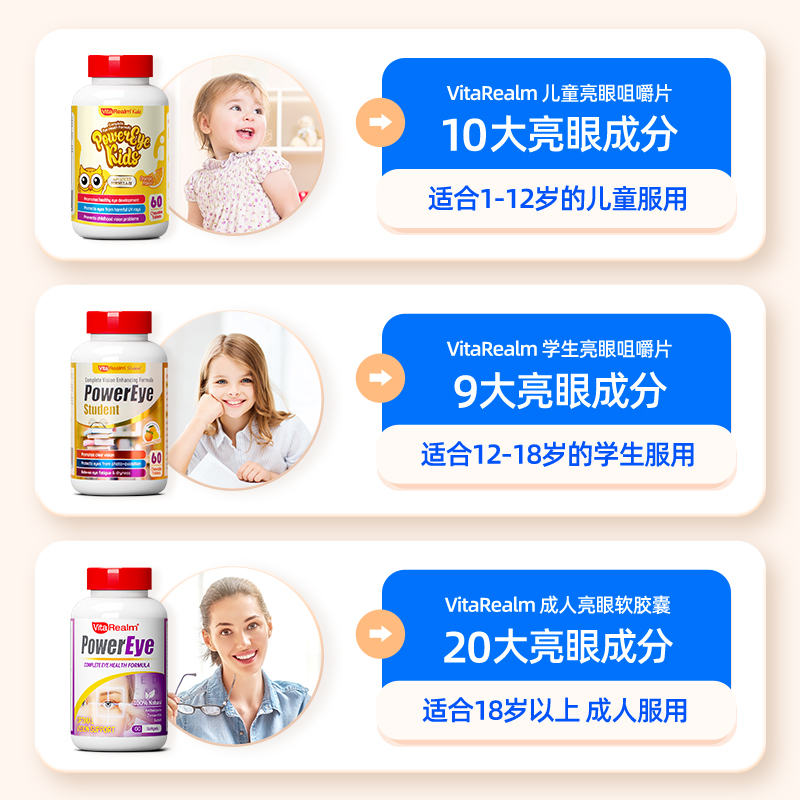 VitaRealm維樂原葉黃素成人護眼旗艦店 藍莓 DHA美國專利非軟糖片_OUTSEL海外旗艦店_保健食品/膳食營養補充食品