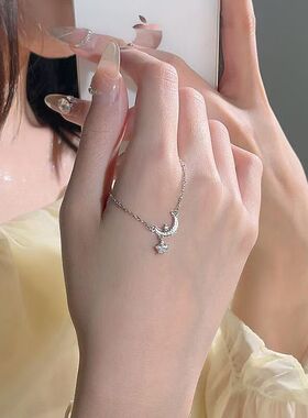 千慧饰集|星月亮项链女小众设计高级简约锁骨链礼物送女友