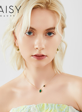 黑色玉髓daisybeauty锁骨链