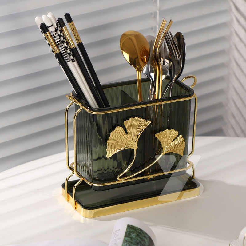 Chopstick storage box chopstick tube high-value chopstick cage holder kitchen household high-end tableware drain rack