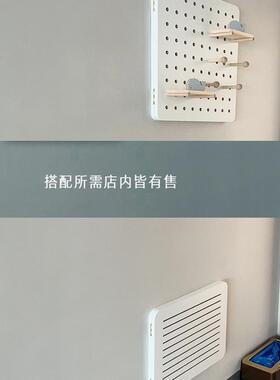 电表箱北欧风带钟表竖款装饰画