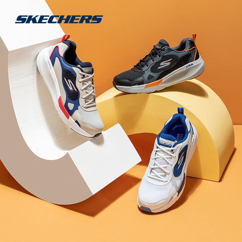 斯凯奇秋冬透气男鞋2025新款专业跑步鞋男士轻便减震运动休闲跑鞋 - 图0