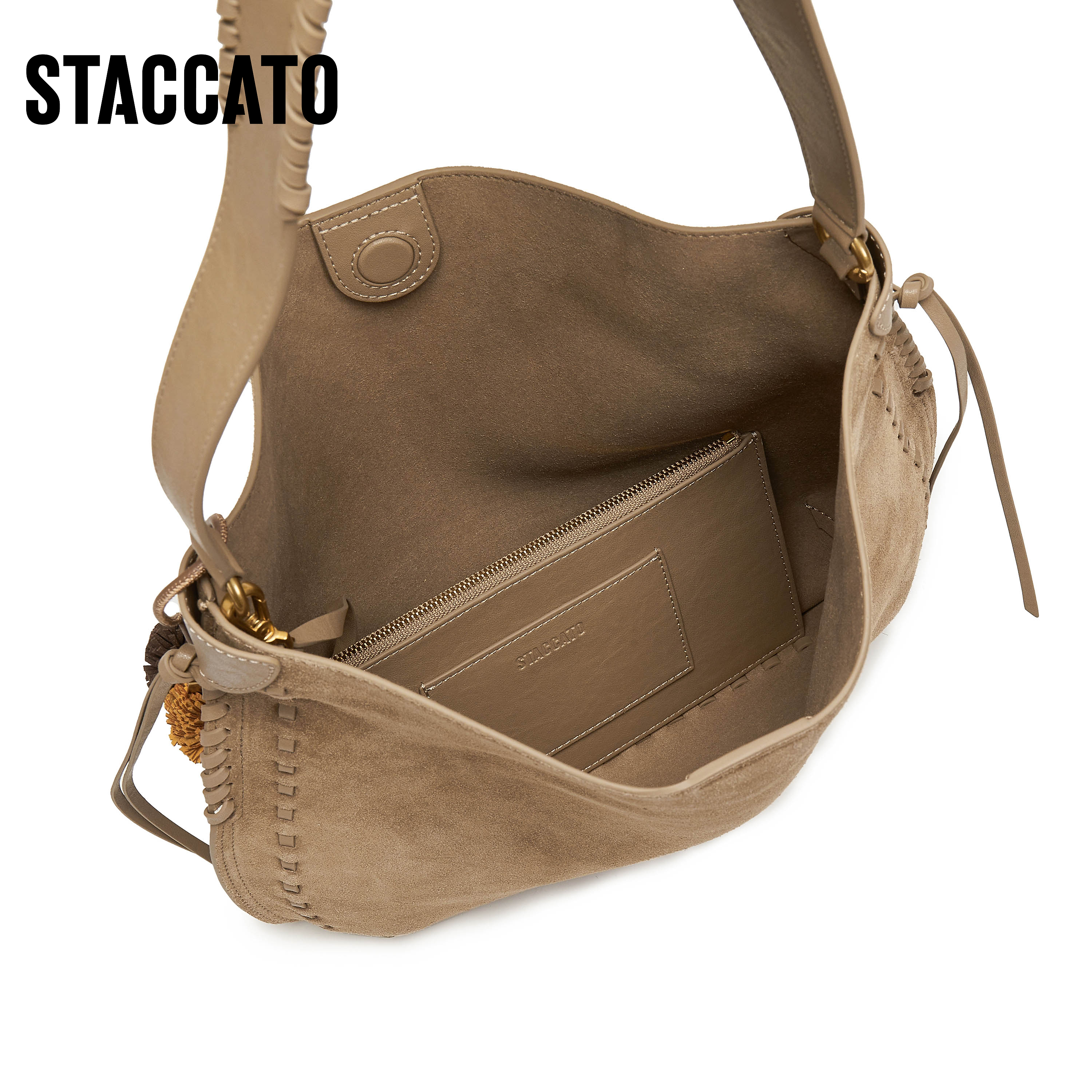 思加图2025冬季新款游牧包托特包大容量单肩包复古背提包X8325DX5 - 图2