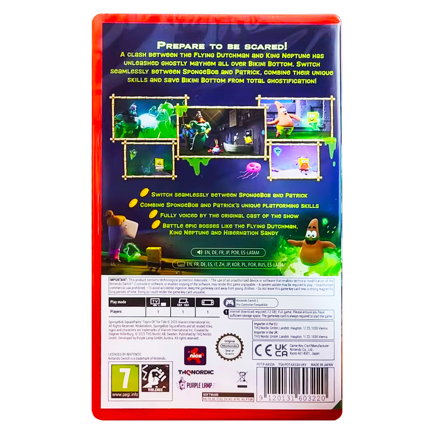 香港直邮 任天堂NS2游戏 中文 海绵宝宝海洋巨头之乱 Nintendo Switch 卡带 现货 - 图1