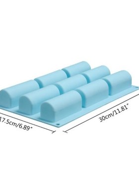 3D Cylinder Silicone Cake Mold Biscuit Chocolate Pan DIY Muf