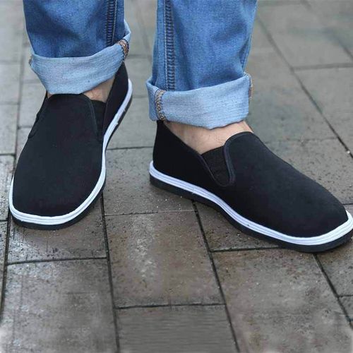 Old Beijing Black Cloth Shoe Man Kung Fu Shoes Canvas Shoe C-图2