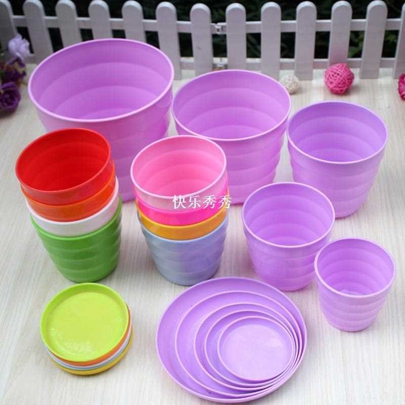 Plastic Flower Pot Succulent Plant Flower Pot For Home Offic - 图1