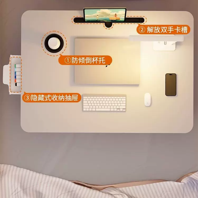 Bed computer table folding small table laptop table rack can be used at home dormitory student lazy table desk
