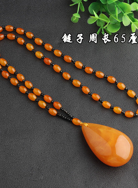 复古蜜蜡民族风珠链男女