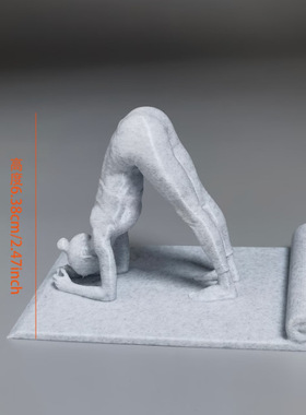跨境爆款3D打印摆件瑜伽手机支架工艺品家居办公桌面装饰品摆件