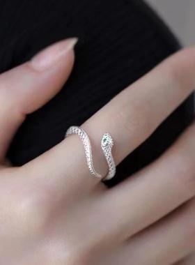 开口可调节灵蛇戒指女