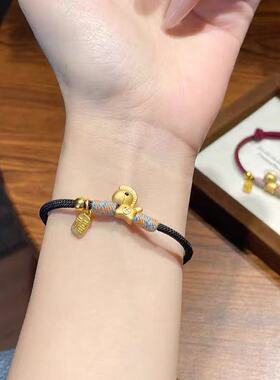 新款马上有钱手工编织手链招财