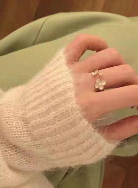 简约立体花朵戒指女ins小众