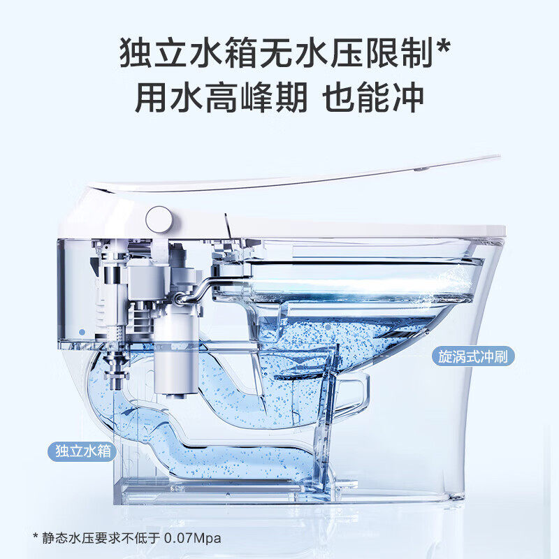 京东京造小白鲸w智能家用坐便器 京东京造一体智能坐便器