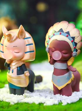 新款艾拉传说盲盒手办创意希腊神话半人马公仔玩偶学生桌面装饰品