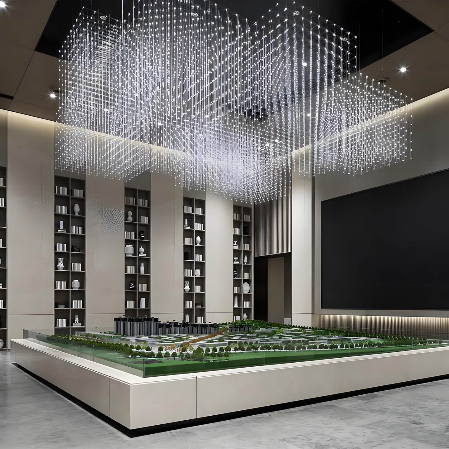 定制售楼部沙盘光立方吊灯酒店大堂满天星装饰灯饰宴会厅工程灯具,淘宝优惠券,粉丝福利购,淘宝优惠卷