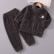 Boys' Coral Fleece Pajamas Autumn and Winter Flannel Set