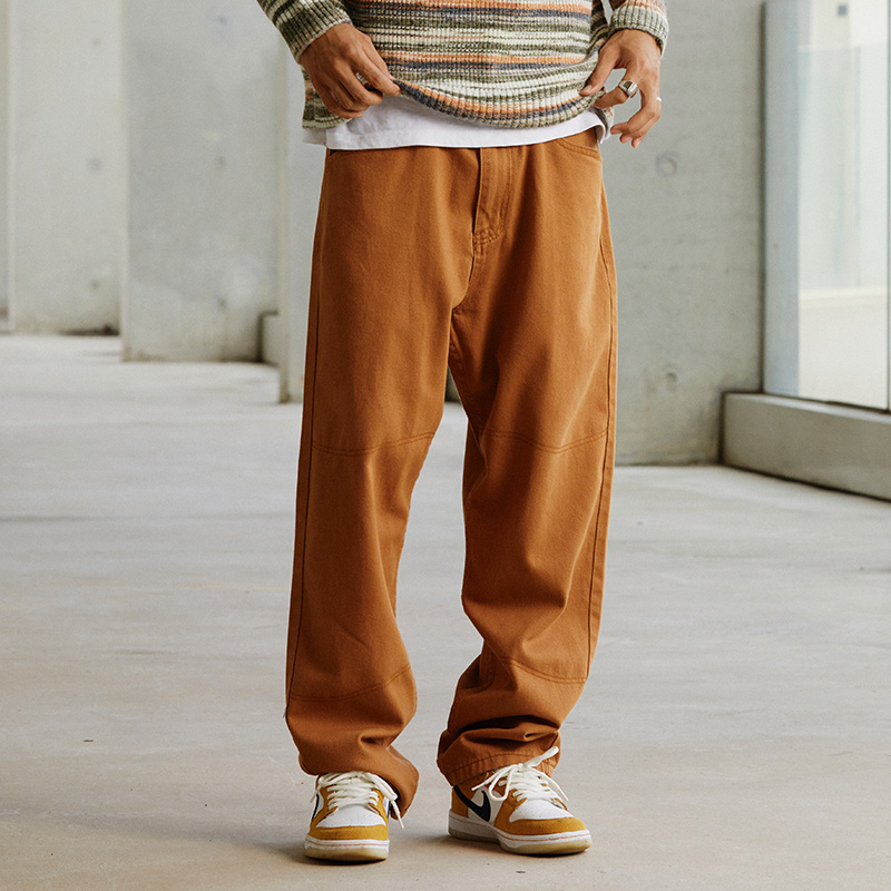 MindError ME Wave Jeans 刺绣宽松直筒水洗街头滑板情侣牛仔长裤