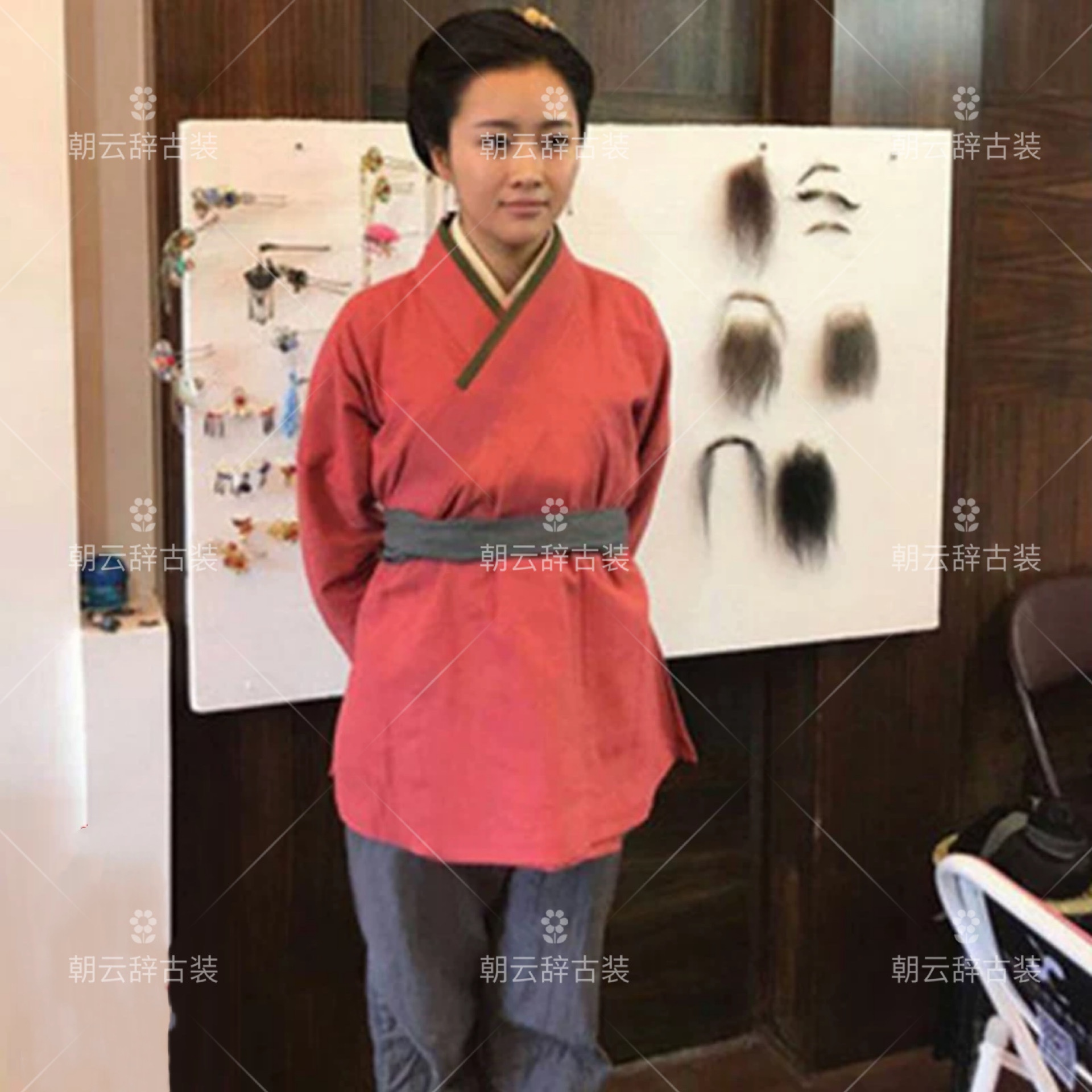 宋朝明朝丫鬟佣人侍女平民老百姓女士群演村姑古装汉服棉麻演出服-图2