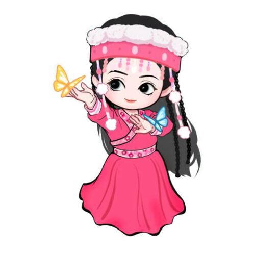 新品正版微次元SANFU三福还珠格格红尘作伴手办盲盒周边公仔摆件 - 图3