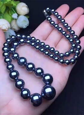 磁疗保健颈椎磁石项链磁性黑胆石项圈男女助睡眠抗疲劳情侣磁颈链