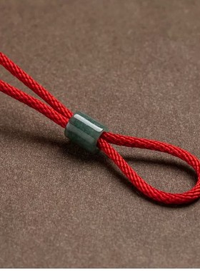 伸缩翡翠平安扣挂绳黑檀吊坠绳手工编织项链绳玛瑙配绳挂脖挂件绳