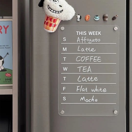 Transparent Acrylic Refrigerator Magnetic Message Board Magnetic