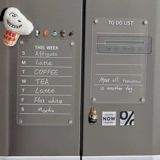 Transparent Acrylic Refrigerator Magnetic Message Board Magnetic