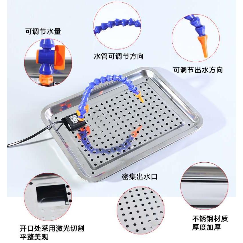 玉雕水循环装置滴水盘水泵家用工作台滴水器翡翠雕刻打磨工具神器 - 图0