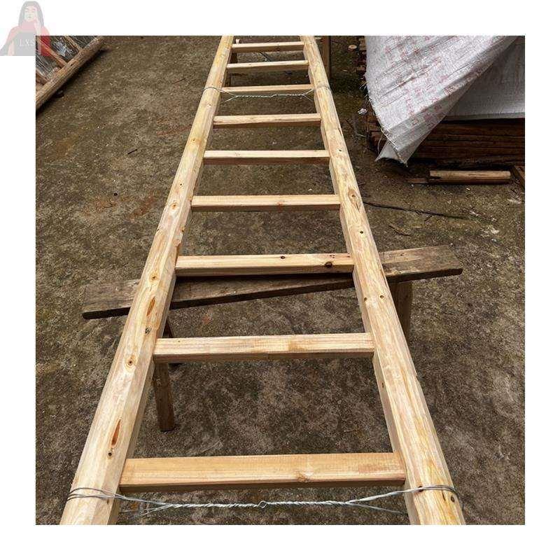 包邮木质阁楼圆料加粗直梯梯子家用实木装修工程爬梯楼梯老式单梯 - 图3