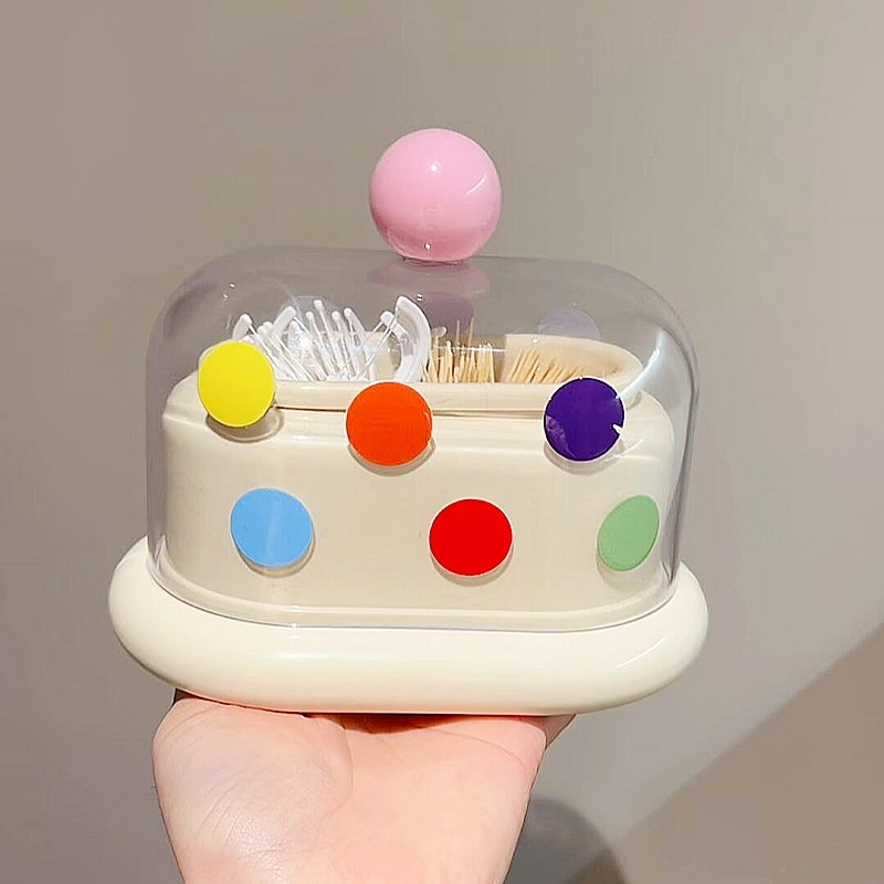 【家居好物】多巴胺牙签盒筒棉签筒牙线收纳盒家用可爱创意高颜值,淘宝优惠券,粉丝福利购,淘宝优惠卷