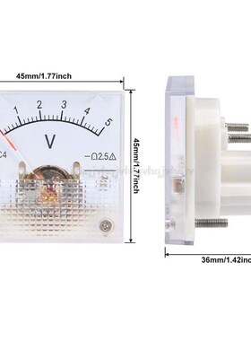 New 91C4 DC Voltmeter Analog Panel Voltage Meter Mechanical