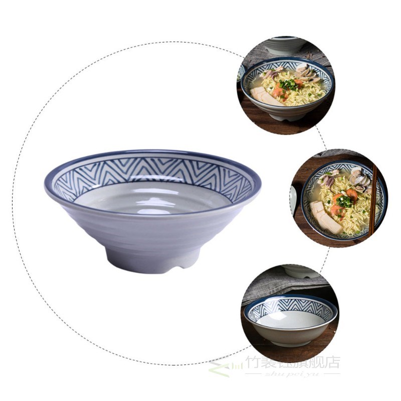 1Pc Large Ramen Bowl Durable Tableware Noodle Bowl Home Soup - 图0