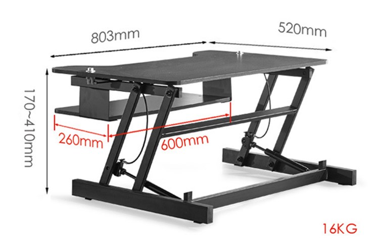 Easyp Computer Desk with Handle Sit Stand Desk Riser Foldabl - 图1