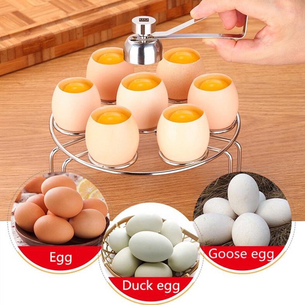 Stainless Steel Egg Scissors Eggshell Cutter Egg Topper Shel - 图0